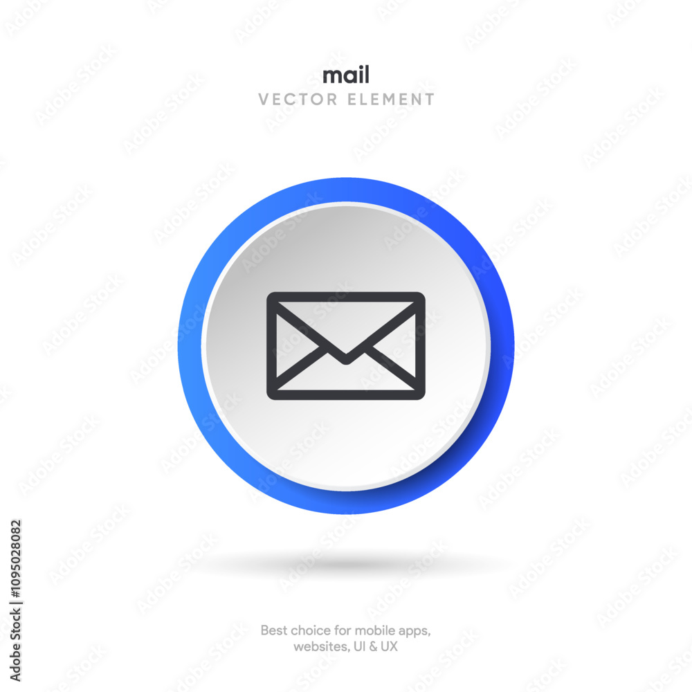 Aufkleber new message notification concept on realistic smartphone mockup. new email pop up. incoming, open me