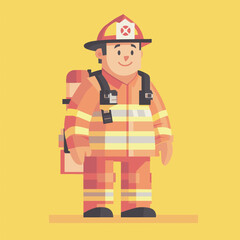 vector set of group of firefighter for your design
