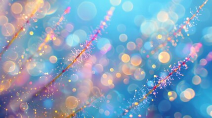 A close-up shot of a group of water droplets