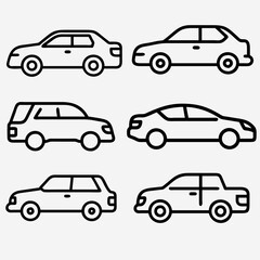 set of cars icon silhouette vector illustration