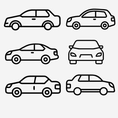 set of cars icon silhouette vector illustration