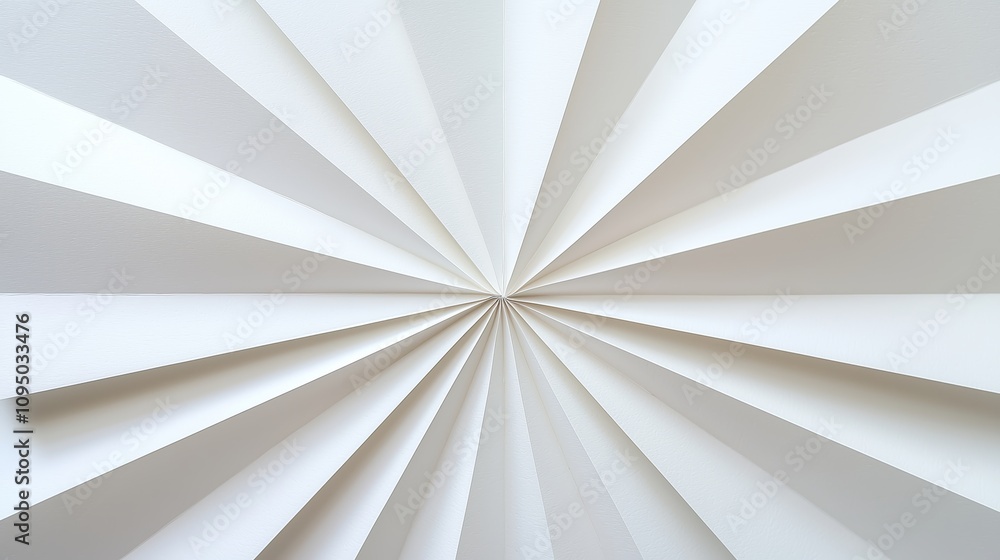 Poster Textured Smooth White Paper with Faint Linear Creases Radiating from Center Creating a Subtle Depth and Dimension Ideal for Backgrounds in Creative Projects