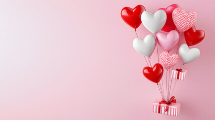 Valentine's Day heart-shaped balloons, a symbol of love and celebration, love