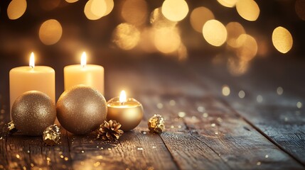 Fototapeta premium Cozy Christmas Scenes: Decorated Tree, Warm Fireplace, and Festive Lantern in Snow