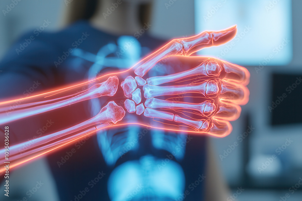Poster artificial intelligence in medical detection. real time detection of skeletal structure in x ray lab