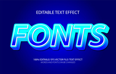 Font editable text effect, 3D editable text template.