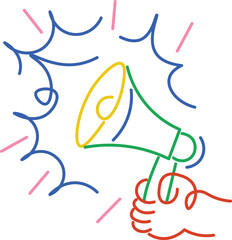 Conceptual Corporate Object line illustrastion