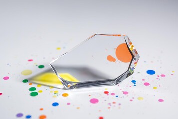 Glassy Shard Vibrant Glass A shard of glass refracting light and