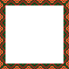 Vector colored square national Indian patterns. National ethnic ornaments, borders, frames. colored decorations of the peoples of South America, Maya, Inca, Aztecs.
