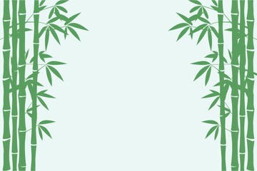 Bamboo frame design. Serene bamboo border, symbolizes peace and tranquility. Ideal for cards, invitations, or zen-themed designs.