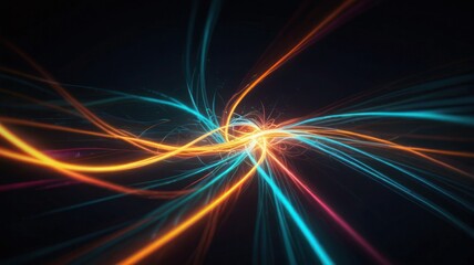 Glowing energy patterns surrounding a sleek turbine