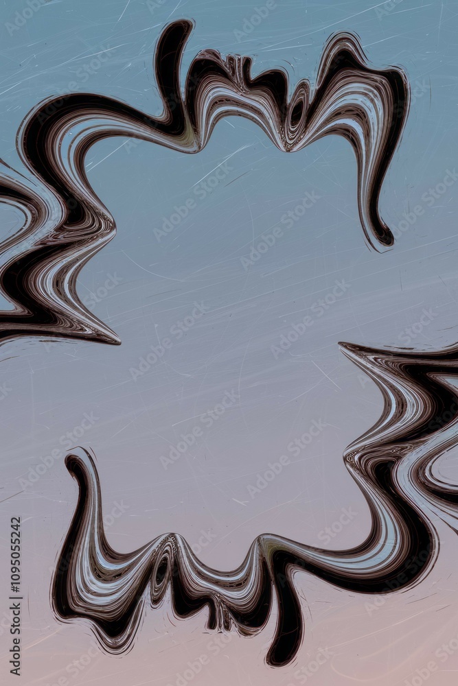 Poster abstract swirl design. fluid organic shapes create a mesmerizing frame. evokes feelings of movement 
