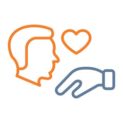 Hand Kiss Icon Design