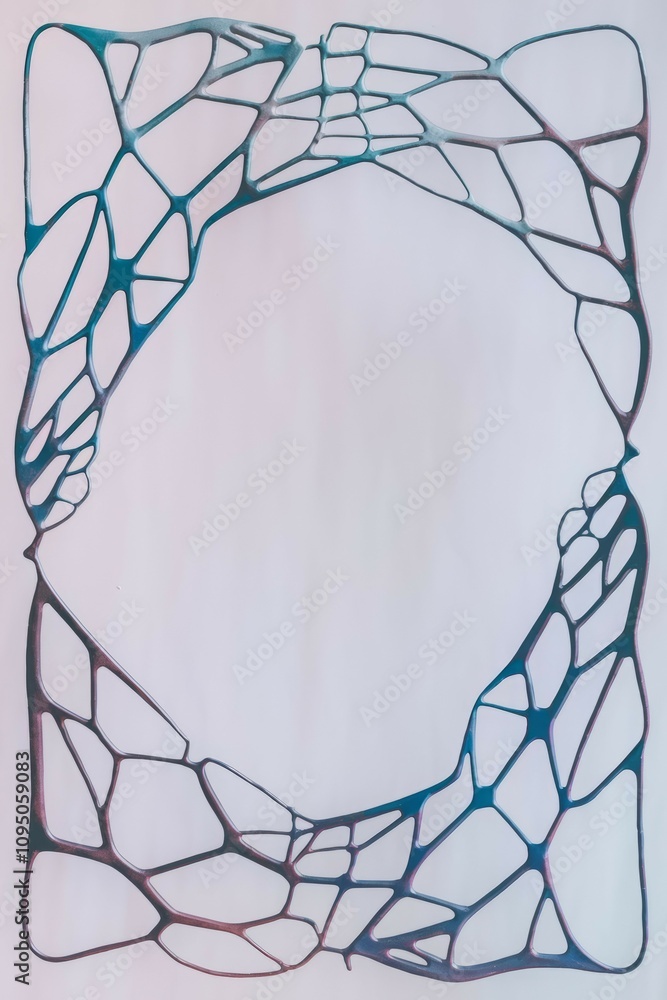 Poster abstract network frame. intricate web design; symbolizes connection, growth, or a complex system. el