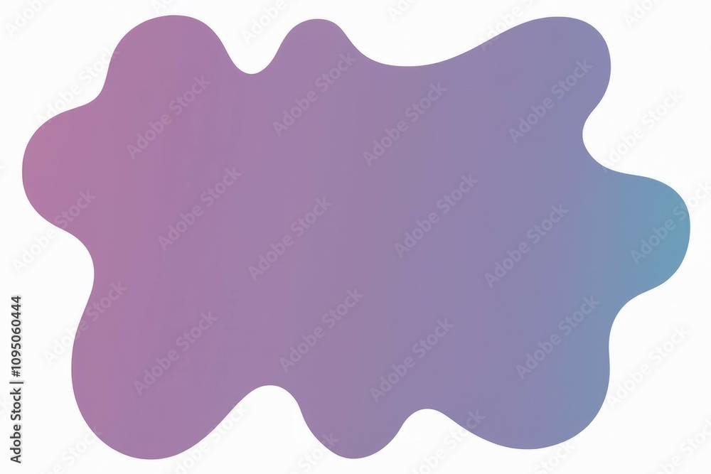 Poster abstract purple blue blob. fluid gradient design, evokes serenity and calmness. perfect for backgrou