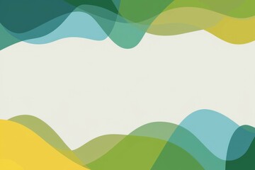 Obraz premium Abstract green yellow waves. Serene color gradients evoke calm; ideal for nature or eco themes. Peaceful, flowing design.