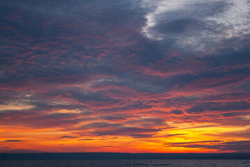 sunset over the sea