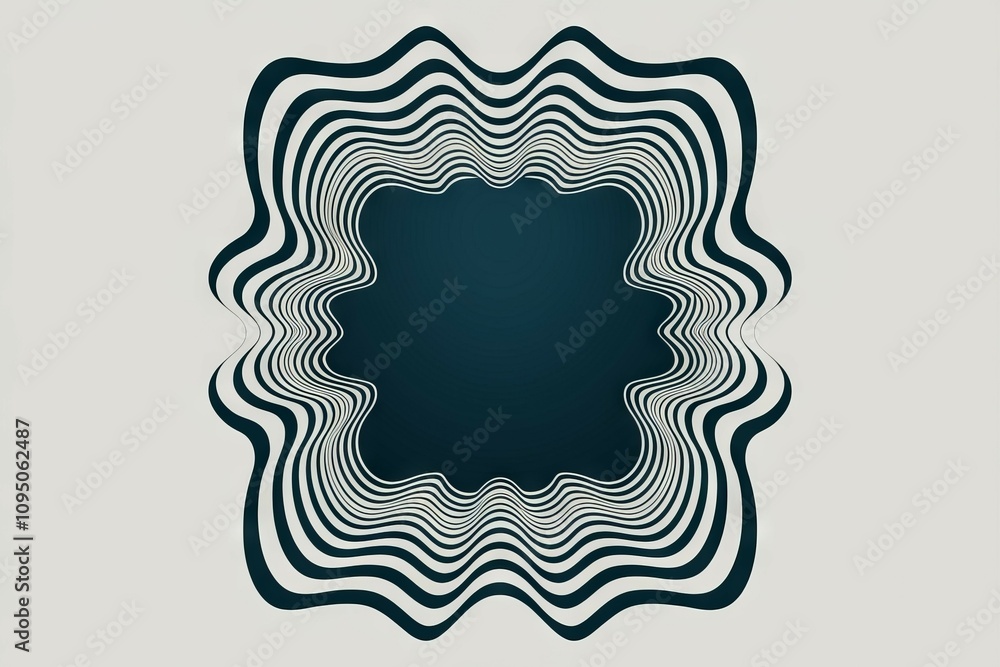 Aufkleber abstract wave pattern design. stylish monochrome waves create a hypnotic, immersive visual. suggests