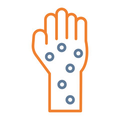 Hand Rash Vector Icon Design