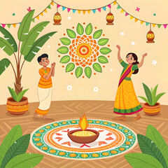 Pongal is a vibrant South Indian harvest festival celebrating abundance, family