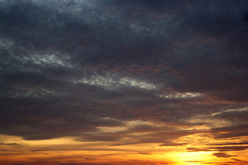 sunset in the sky