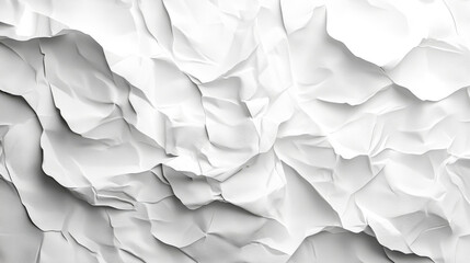 Obraz premium Crumpled paper texture showing unique folds and shadows in bright light setting