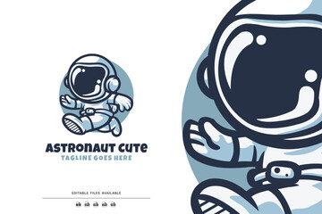 Astronaut Design Concept Illustration Vector Template