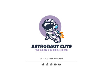 Obraz premium Astronaut Design Concept Illustration Vector Template