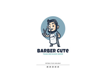 Barbershop illustration vector Design template