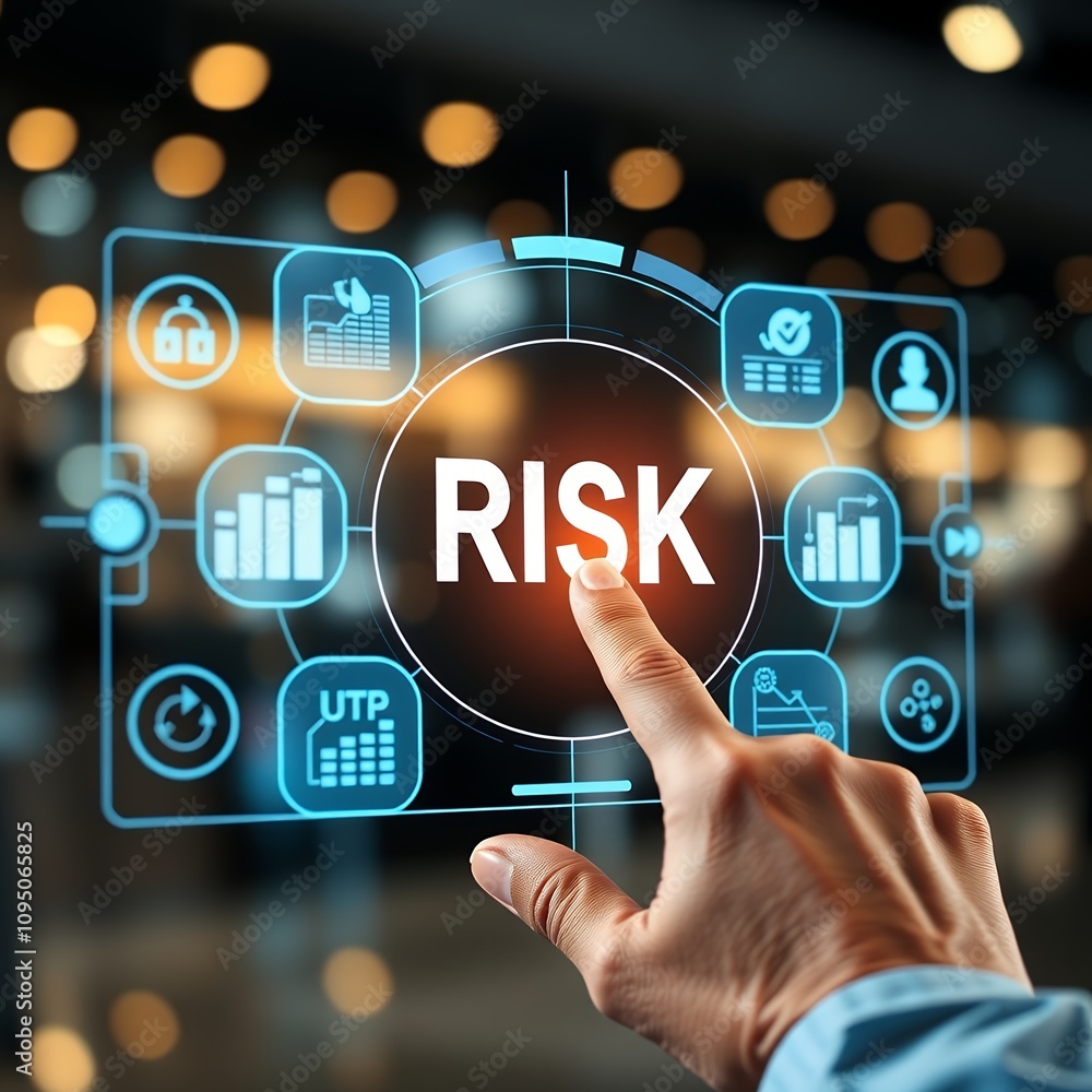 Aufkleber Comprehensive Overview of Digital Virtual Screen for Business Touch Risk Management and Assessment in Investment Decision Making