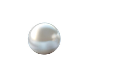 Shiny White Sphere 3D Illustration