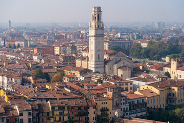 Verona, Italy - November 8, 2024: Cityscape. Aerial view of the city.
