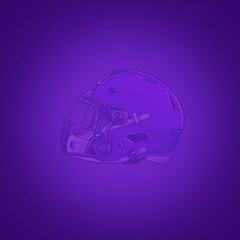 Football Helmet Illustration. Sports gear design. Hand-drawn football helmet. Engraved helmet and logo. Football helmet vector art. Vector illustration of athletic protection. Hand-drawn football helm