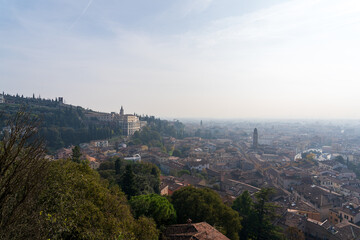 Verona, Italy - November 8, 2024: Cityscape. Aerial view of the city.
