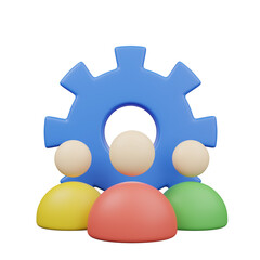 3d render of human resources teamwork