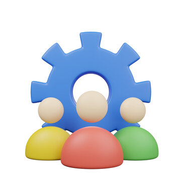3d render of human resources teamwork