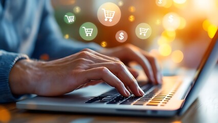 Shopping online concept, buy on internet, e-commerce