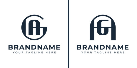 Letters GA and AG Monogram Logo, suitable for any business with AG or GA initials