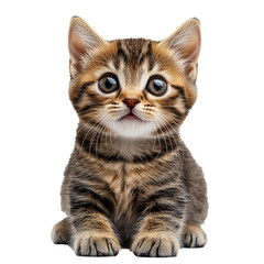 Fototapeta premium Cute kitten isolated on transparent background, cutout. PNG
