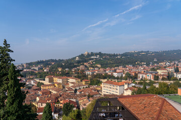 Obraz premium Verona, Italy - November 8, 2024: Cityscape. Aerial view of the city.