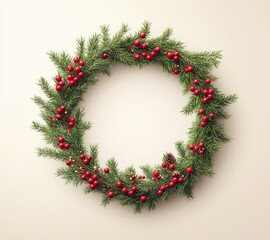 Festive christmas wreath decoration indoor home still life image warm atmosphere close-up view holiday spirit