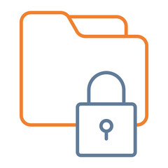 Folder Lock Vector Icon Design