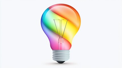 Obraz premium A colorful light bulb design symbolizing creativity and innovation.