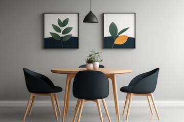 botanical dining decor, floral prints and greenery add a fresh touch to a modern dining area, creating a vibrant atmosphere