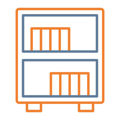 Bookcase Vector Icon Design