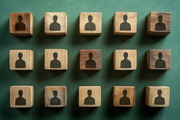 Diverse Team Leadership Distinct Individuals on Green Background