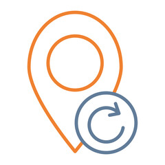 Refresh Location Vector Icon Design