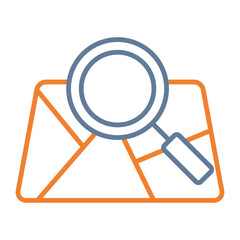 Search Map Vector Icon Design