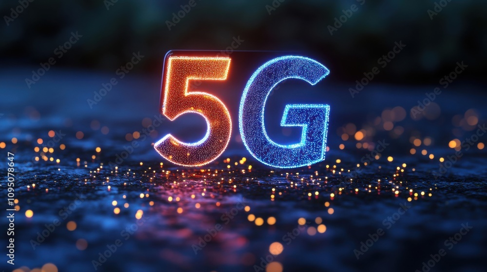 Poster 5g connectivity with high-speed internet and global data synchronization for smart cities