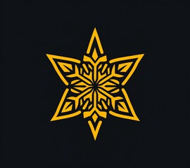 Obraz premium Intricate golden star pattern graphic art modern design digital artwork abstract viewpoint creative concept for home decor